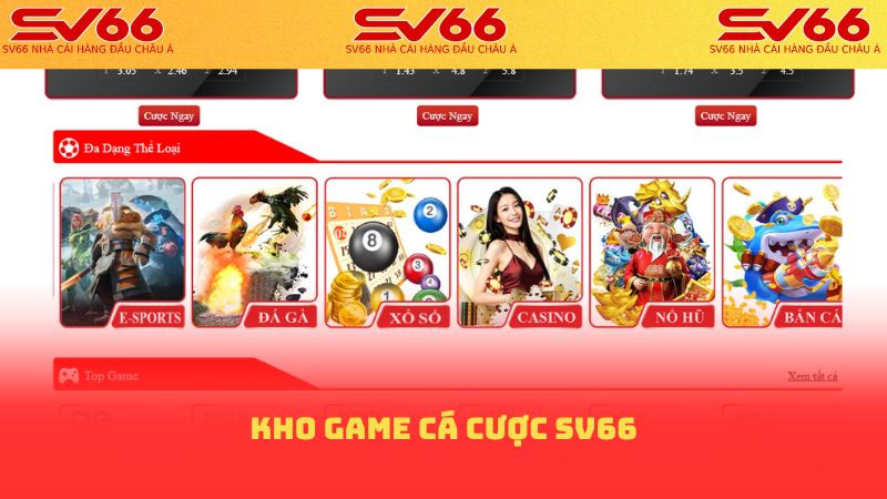 Kho game cá cược Sv66 đa dạng